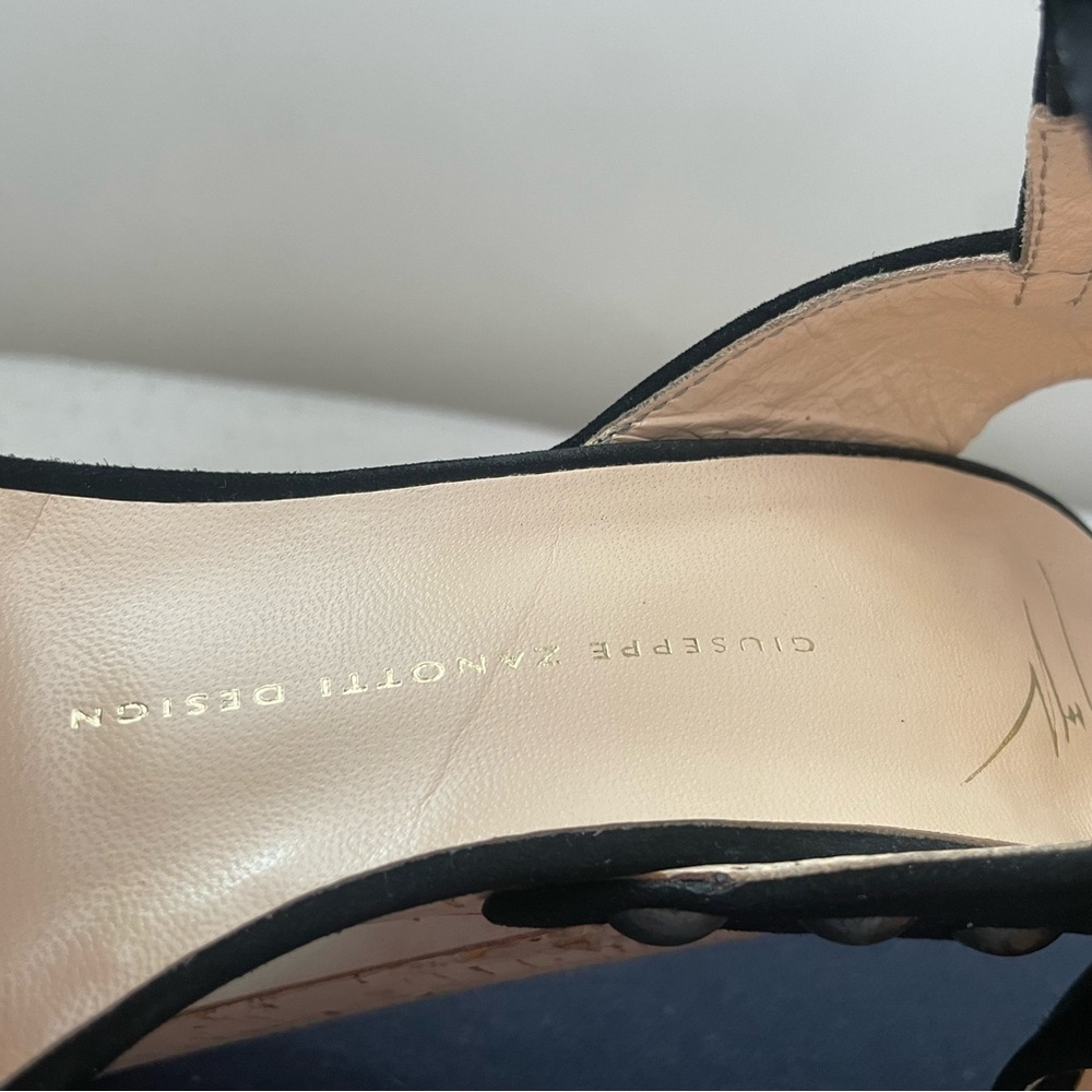 Giuseppe Zanotti (50081 ) 8.5 - Black Platform Wedge Sandals - Picture 9 of 10